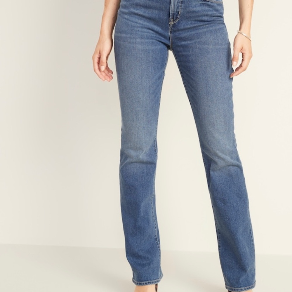 High-Waisted Kicker Boot-Cut Jeans, Christy wash